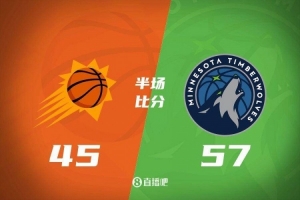 mk体育-半场战报：KD12分2帽 兰德尔16分 华子伤退 森林狼领先太阳12分